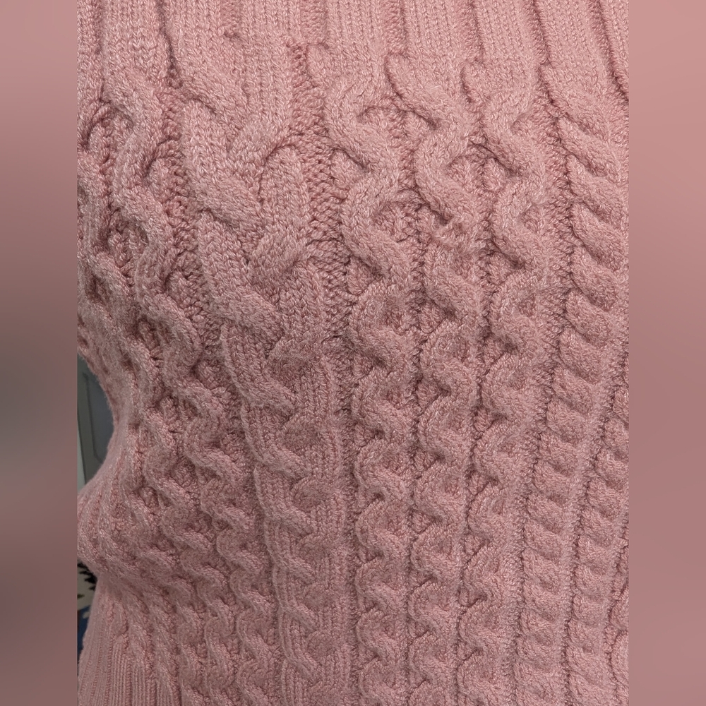 Pink Cable Knit Cardigan & Skirt Set - Picture 5 of 9